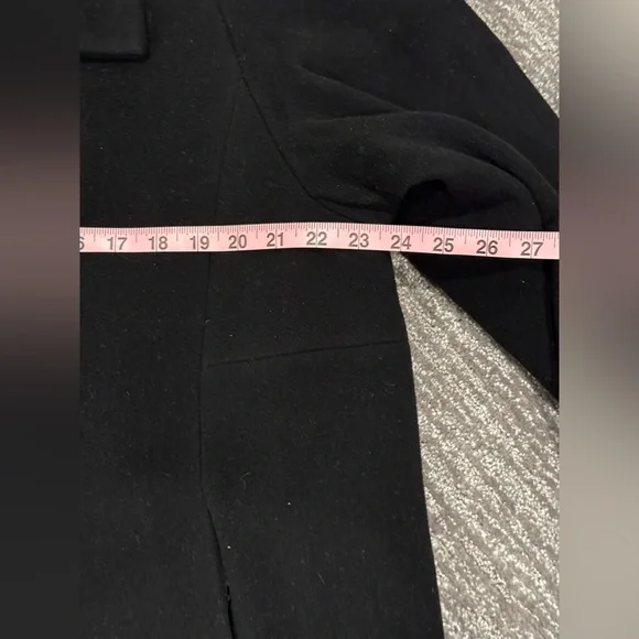 Vintage Marvin Richards Women’s 16 Cashmere & Wool Trench Coat Black Long - Picture 7 of 9